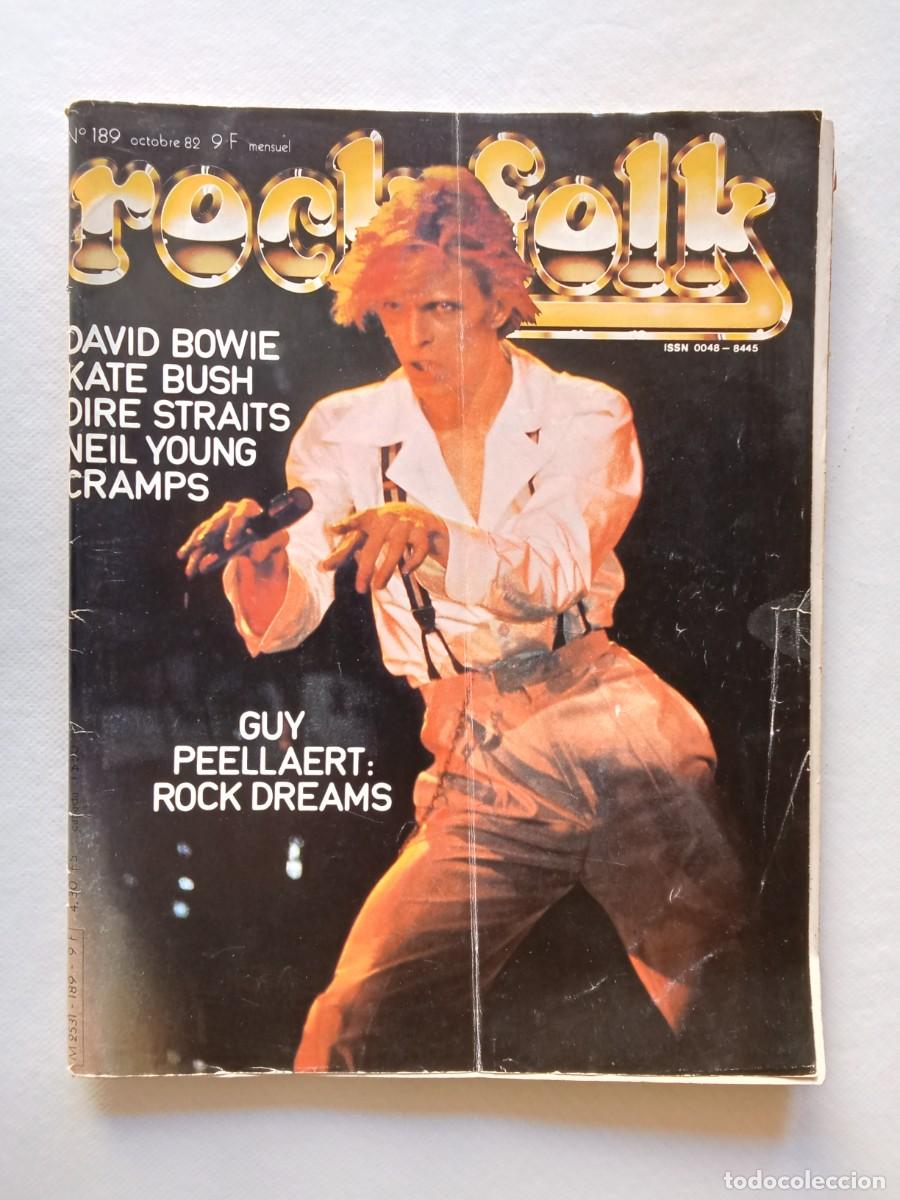 Revistas de m&uacute;sica: ROCK & FOLK N&ordm; 189 OCTUBRE 1982 Edici&oacute;n Francesa DAVID BOWIE Kate Bush DIRE STRAITS Neil Young
