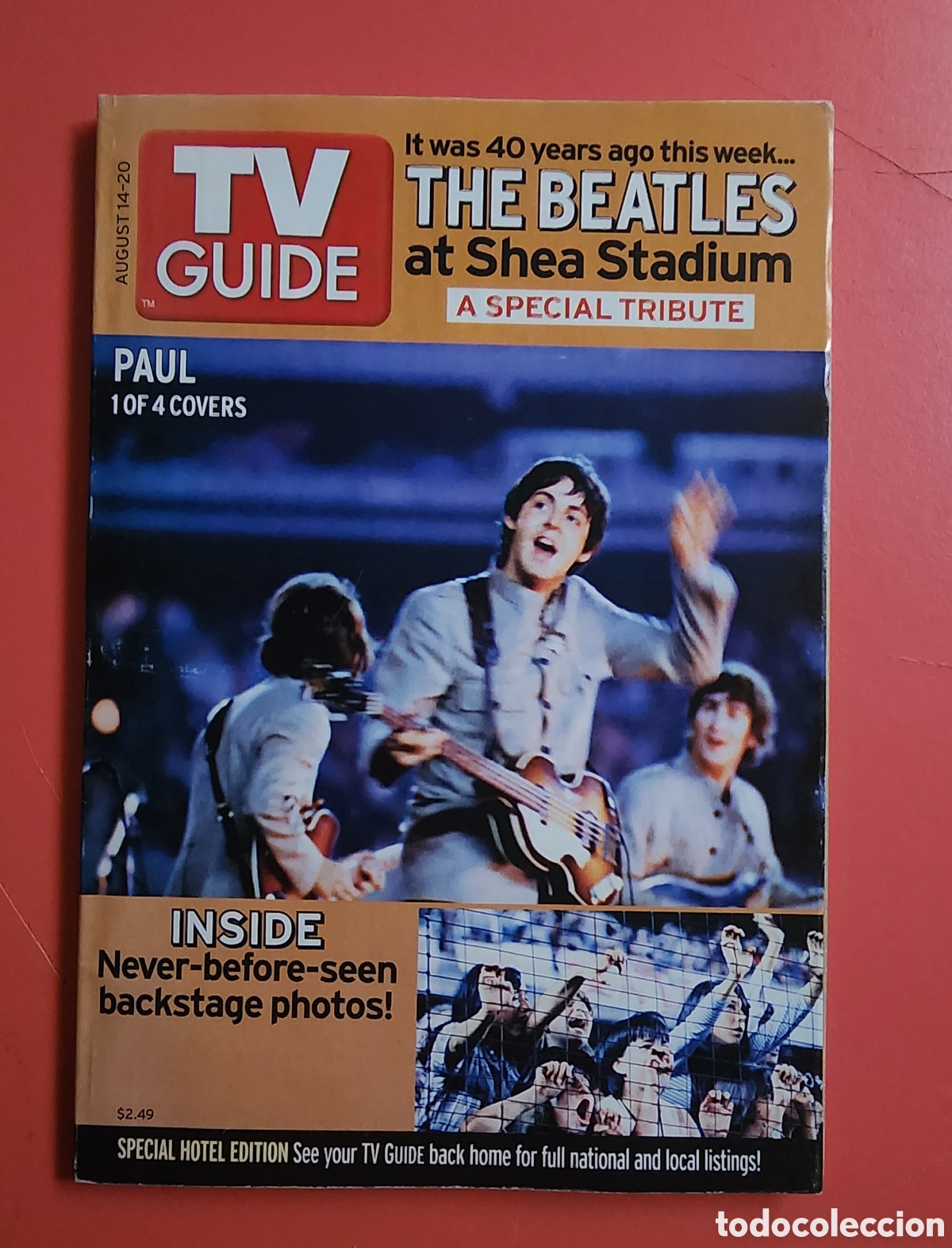 Revistas de m&uacute;sica: The Beatles : TV Guide Special magazine USA tribute 40 years ago- revista para coleccionistas- Unica
