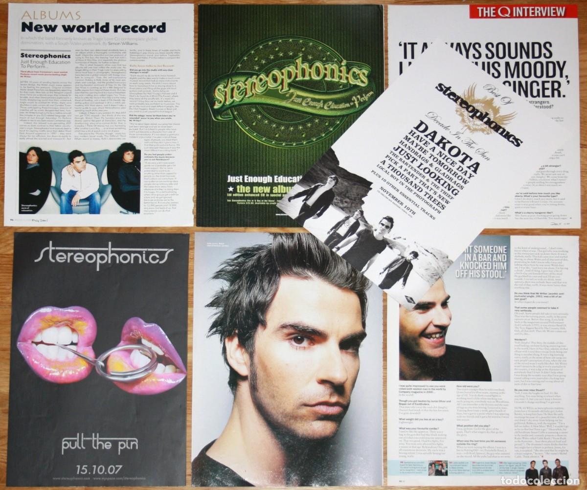Revistas de m&uacute;sica: STEREOPHONICS lote prensa UK clippings photos magazine articles Kelly Jones promo ads recortes