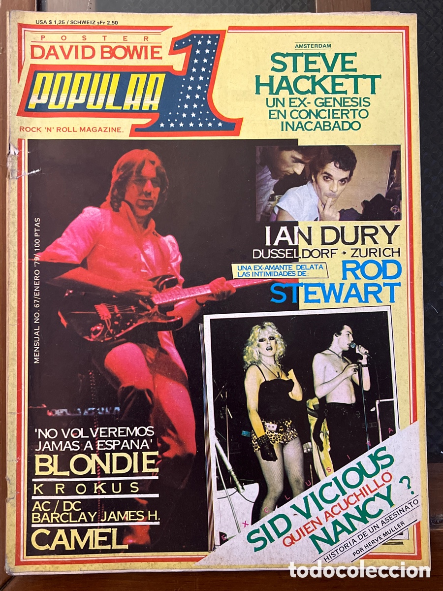 Musikzeitschriften: Popular 1 n&ordm;79 P&oacute;ster David Bowie
