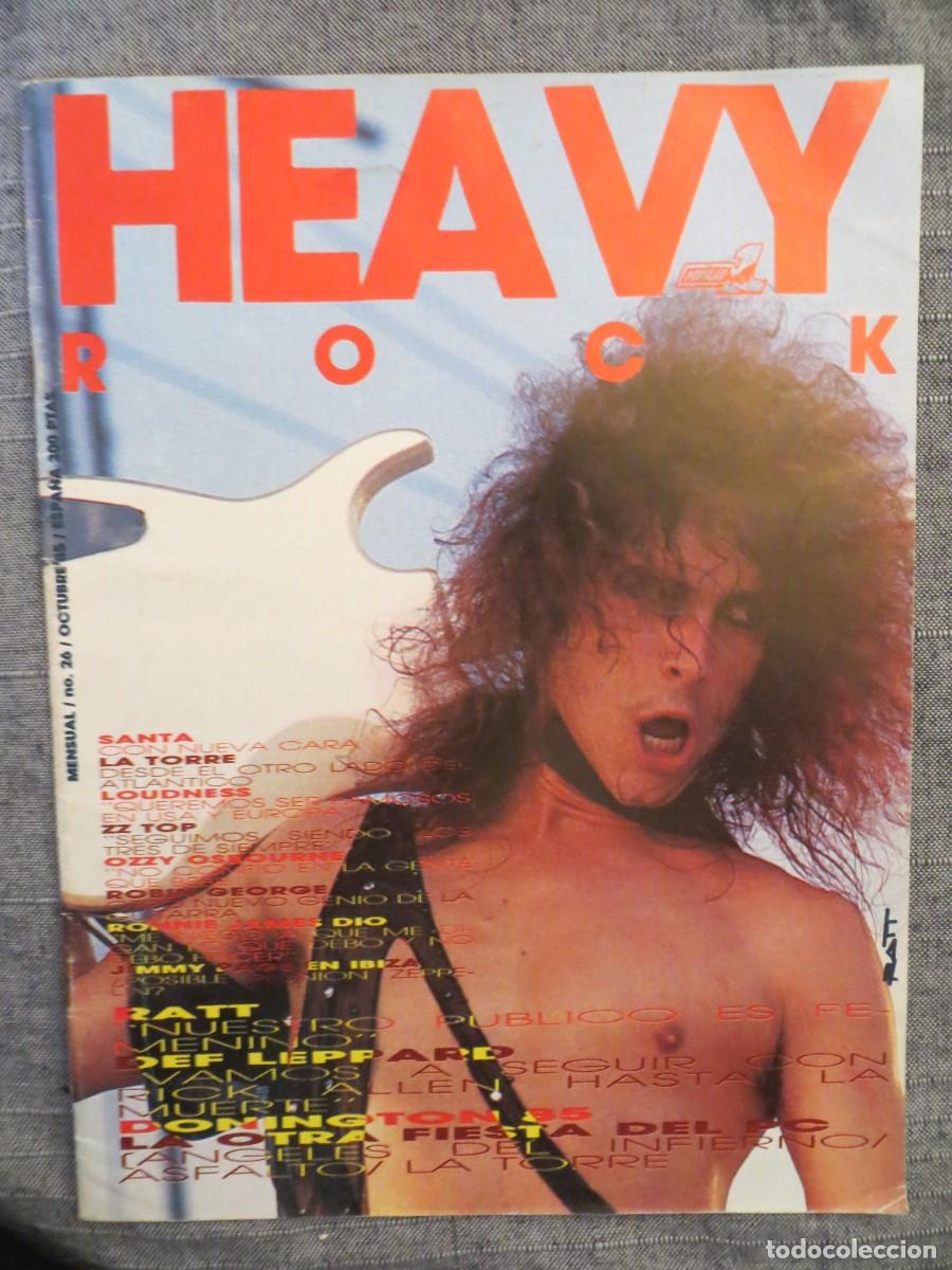 Revistas de m&uacute;sica: HEAVY ROCK: NUM.26- RATT-OZZY OSBOURNE-ZZ TOP-DIO-LOUDNESS-VENOM-BELLA BESTIA-BARON ROJO-&Ntilde;U-SANTA