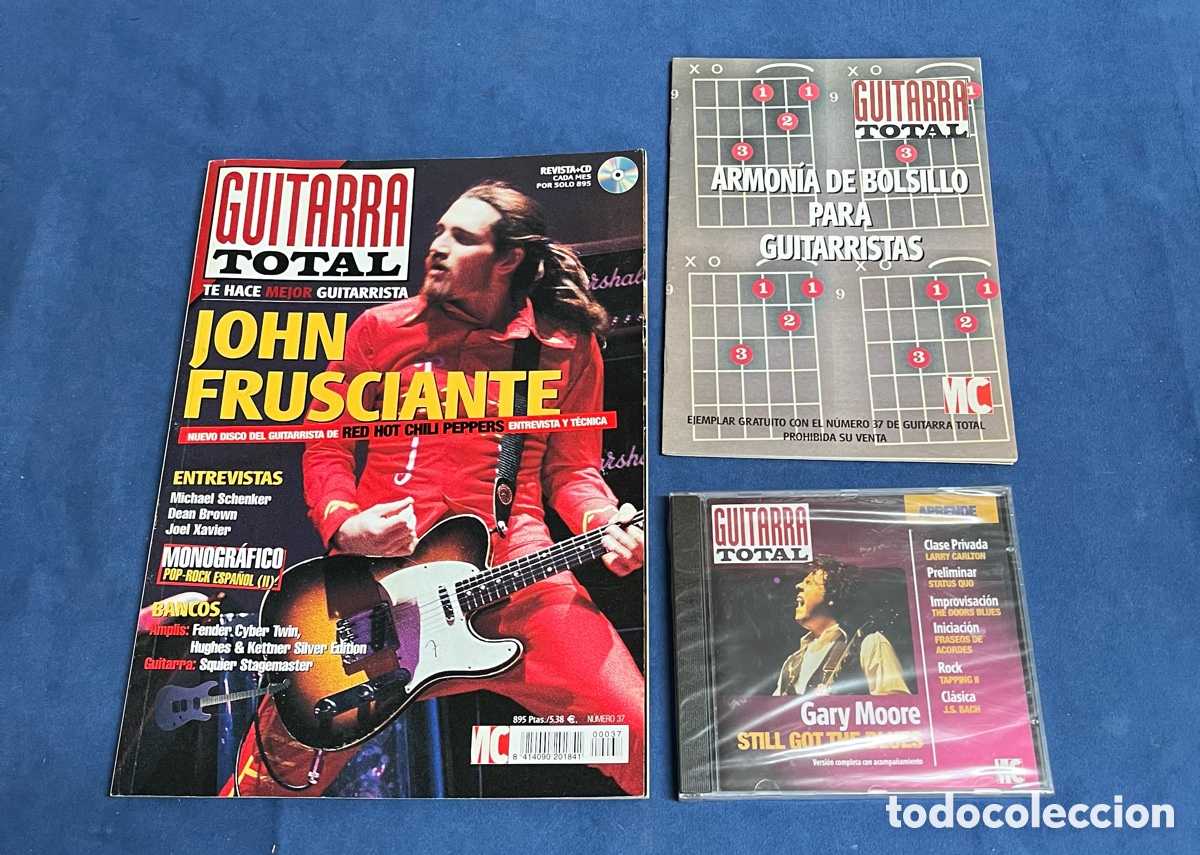 Revistas de m&uacute;sica: Revista GUITARRA TOTAL 37 con CD. John Frusciante, Pop-Rock espa&ntilde;ol, RHCP