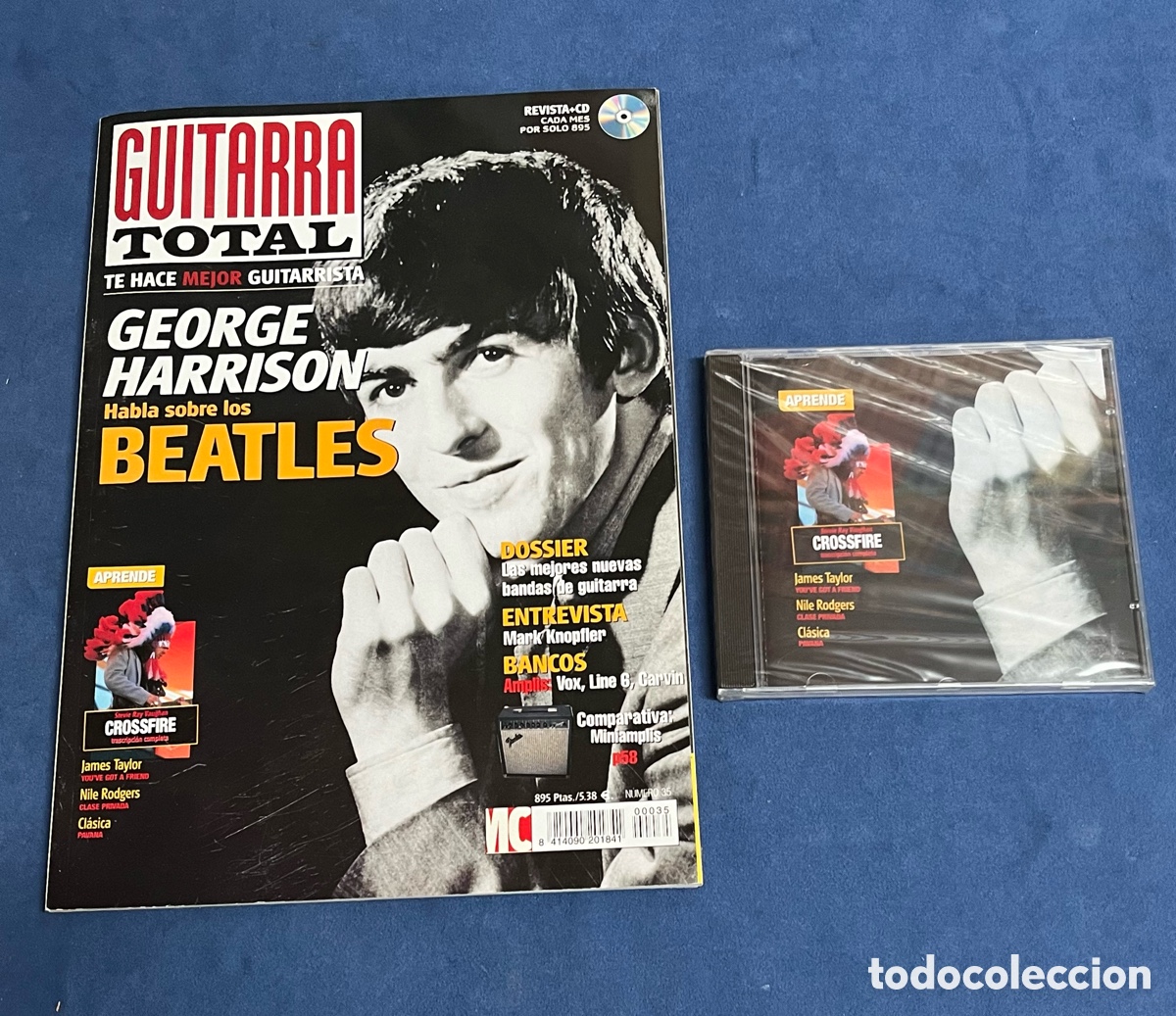 Revistas de m&uacute;sica: Revista GUITARRA TOTAL 35, con CD (precintado). George Harrison, James Taylor, Steve Ray Vaughan