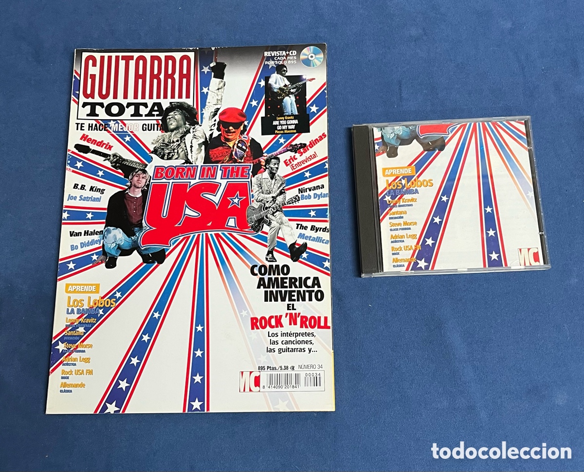 Revistas de m&uacute;sica: Revista GUITARRA TOTAL 34 con CD. Born In The U.S.A., los lobos