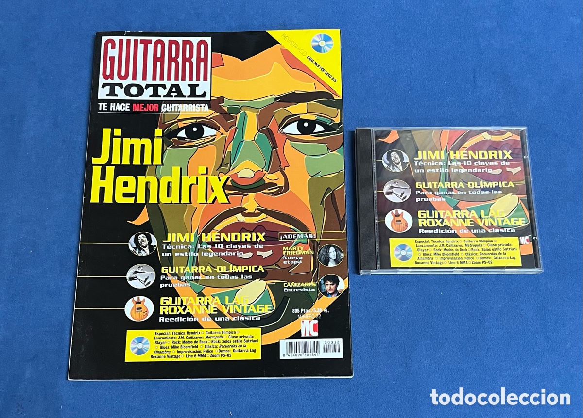 Revistas de m&uacute;sica: Revista GUITARRA TOTAL 32 con CD. Jimi Hendrix, Marty Friedman