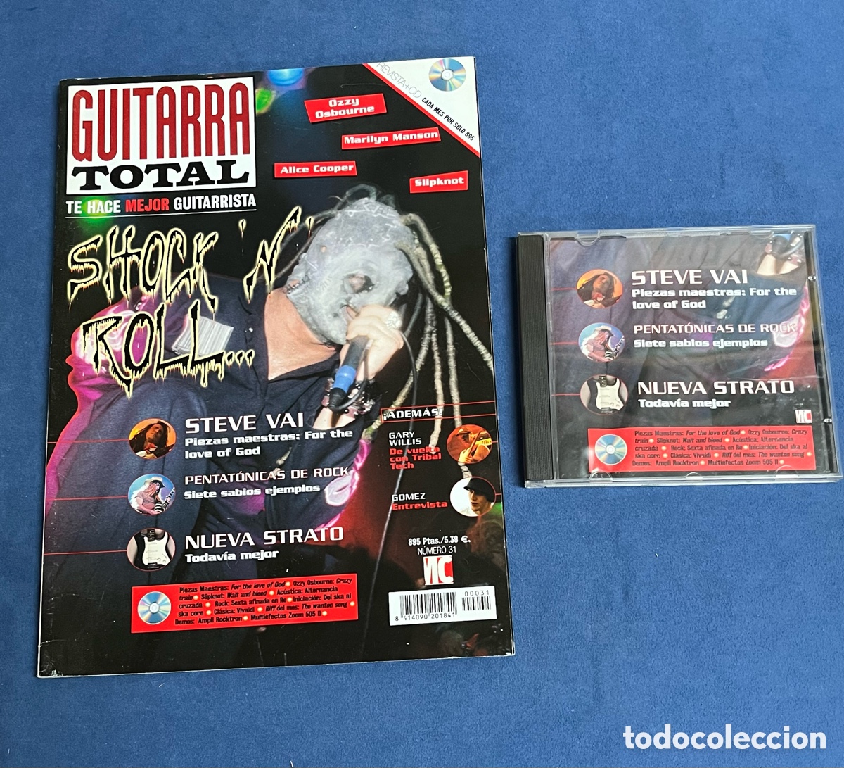 Revistas de m&uacute;sica: Revista GUITARRA TOTAL 31 con CD. Shock and Roll, Steve Vai
