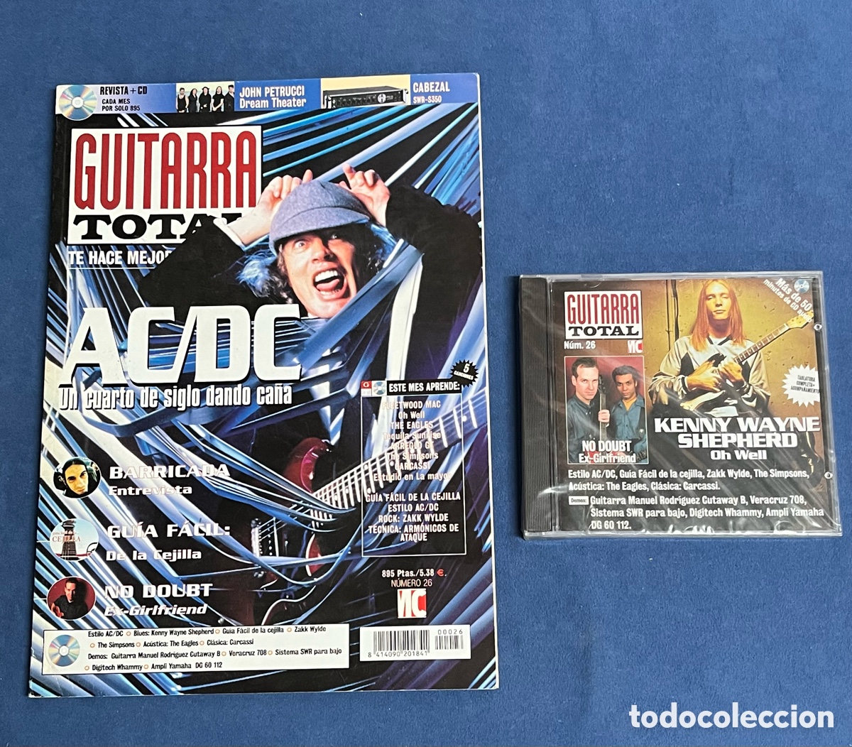 Revistas de m&uacute;sica: Revista GUITARRA TOTAL 26 con CD (precintado). AC/DC. Barricada