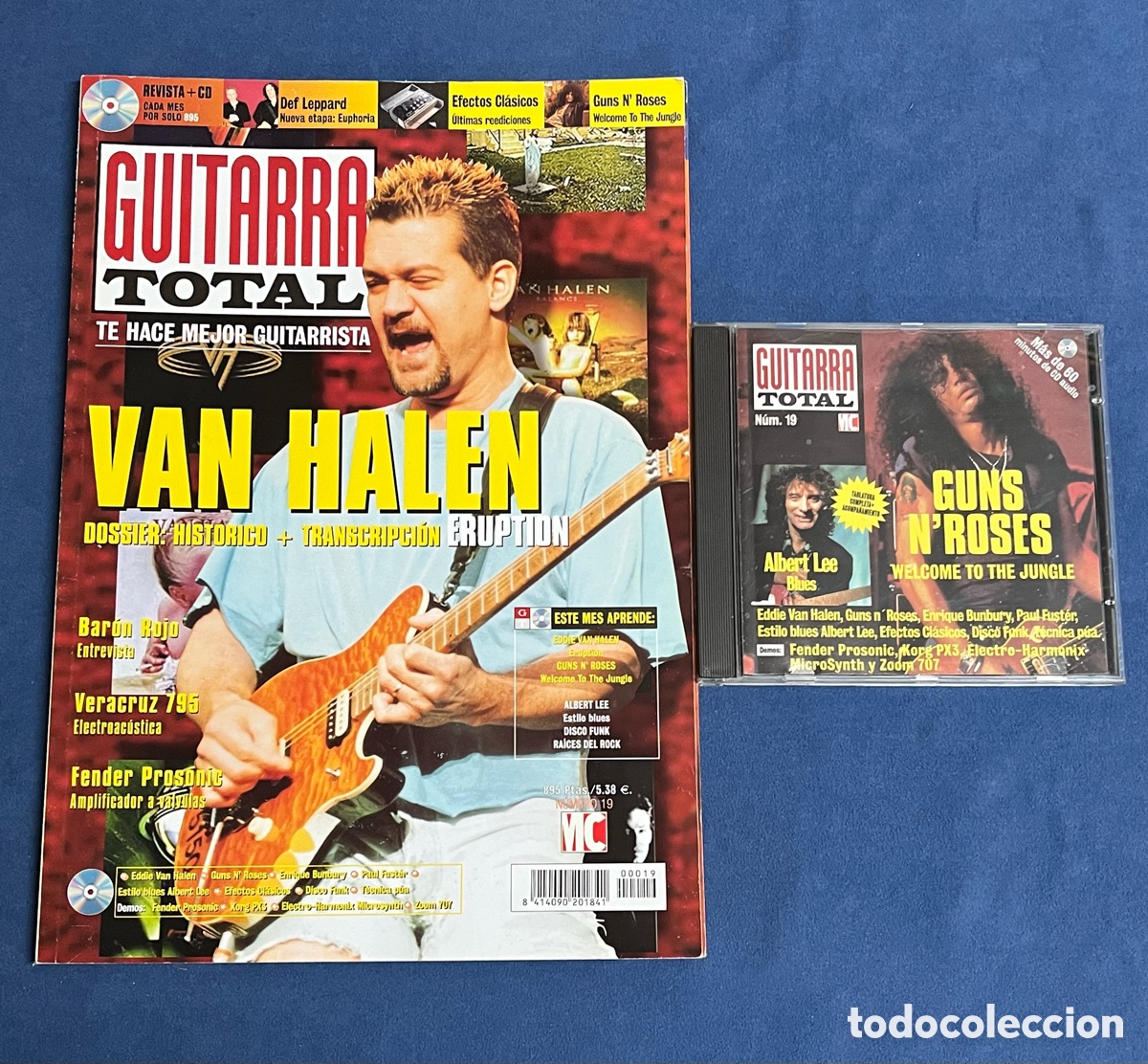 Revistas de m&uacute;sica: Revista GUITARRA TOTAL 19 con CD. Van Halen. Bar&oacute;n Rojo