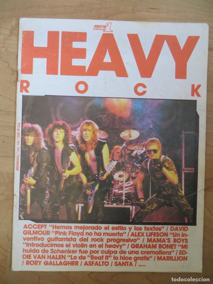 Revistas de m&uacute;sica: HEAVY ROCK:NUM.14-ACCEPT-DAVID GILMOUR-CHARLY GARCIA-VAN HALEN-MARILLION-AC/DC-R.GALLAGHER-RUSH