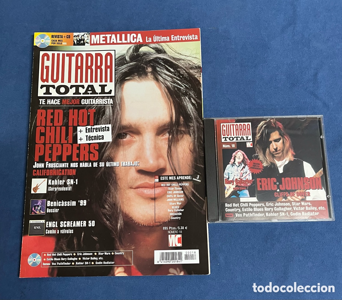 Revistas de m&uacute;sica: Revista GUITARRA TOTAL 18 con CD. Red Hot Chili Peppers.