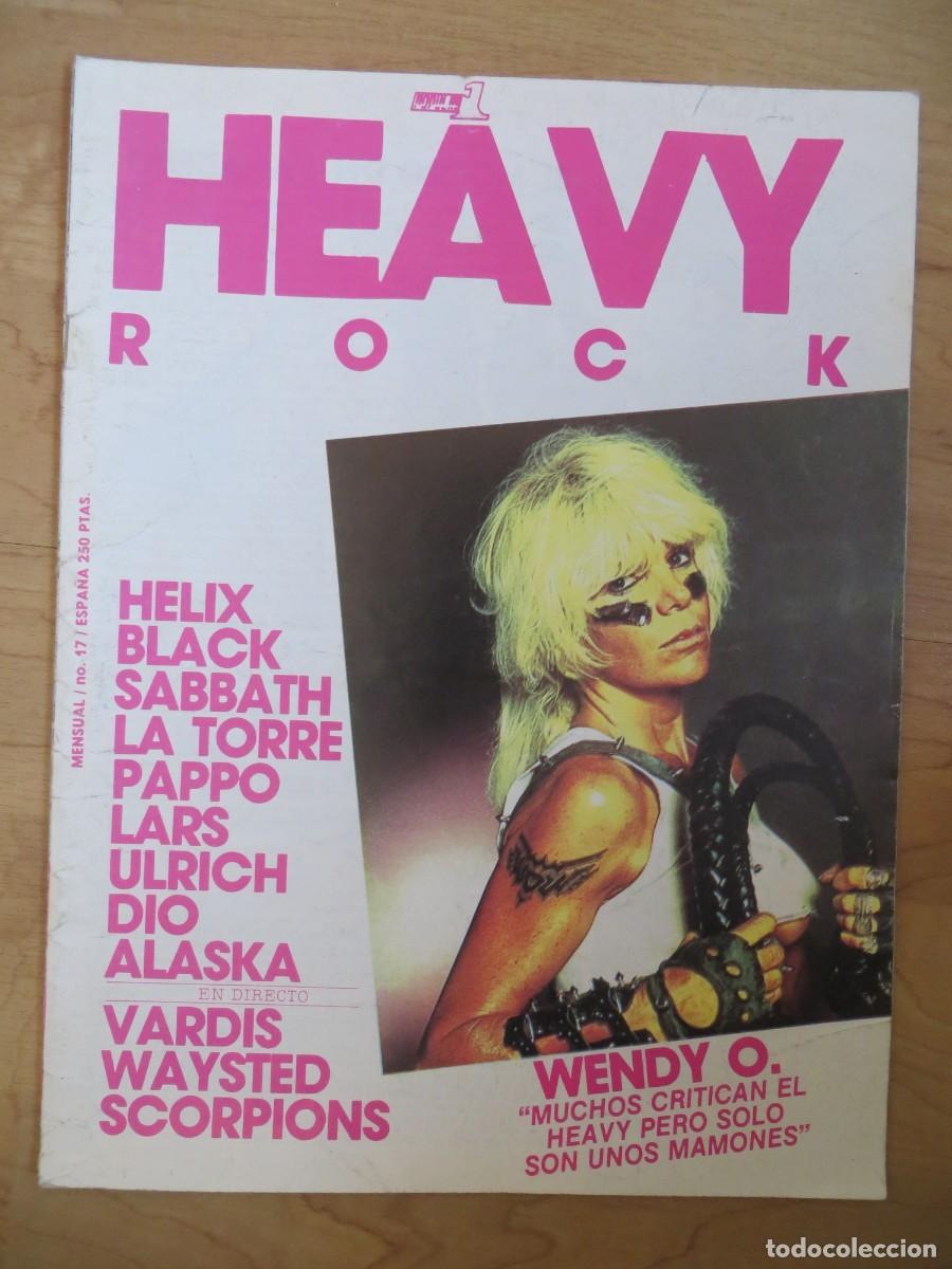 Revistas de m&uacute;sica: HEAVY ROCK:NUM.17-WENDY O WILLIAMS-HELIX-BLACK SABBATH-SCORPIONS-DIO-METALLICA-OBUS-PAPPO-ROSENDO-