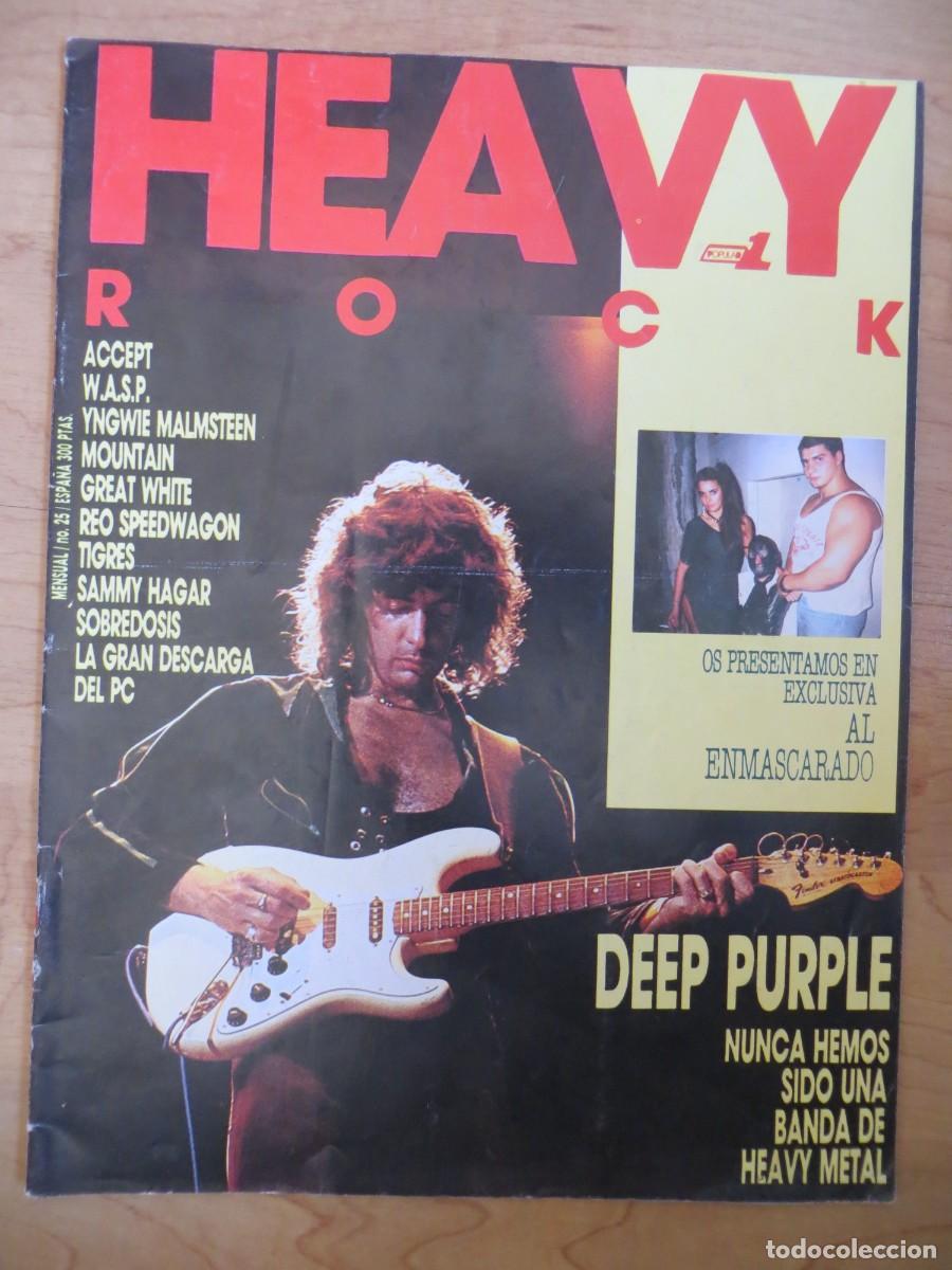Musikzeitschriften: HEAVY ROCK:NUM.25- DEEP PURPLE-ACCEPT-TIGRES-W.A.S.P.-YNGWIE MALMSTEEN-OBUS-ETC..