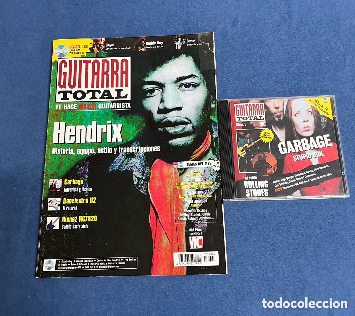 Revistas de m&uacute;sica: Revista GUITARRA TOTAL 5 con CD. Jimi Hendrix, Garbage