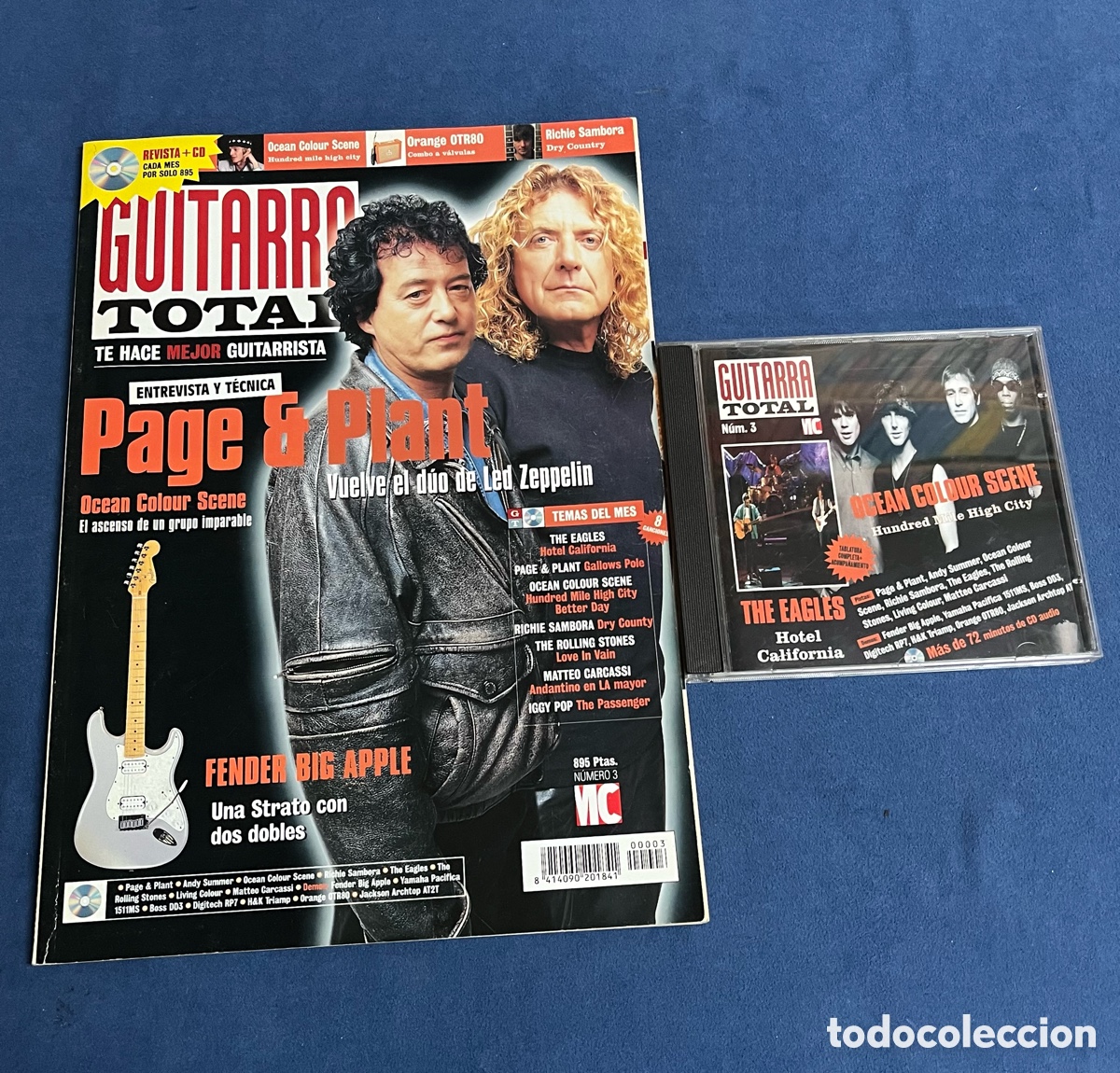 Revistas de m&uacute;sica: Revista GUITARRA TOTAL 3 con CD. Jimmy Page, Robert Plant, Ocean Colour Scene