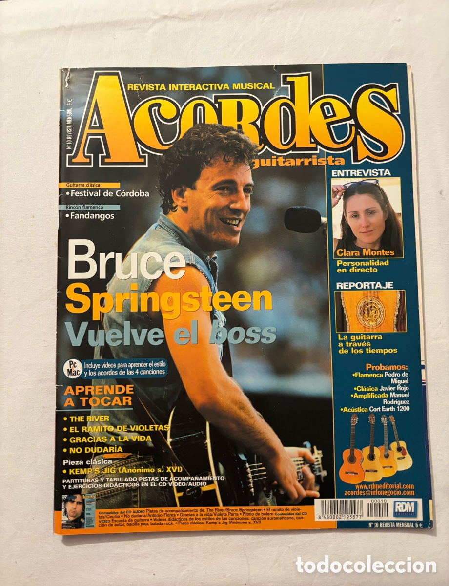 Revistas de m&uacute;sica: Revista Acordes 10 Bruce Springsteen sin CD