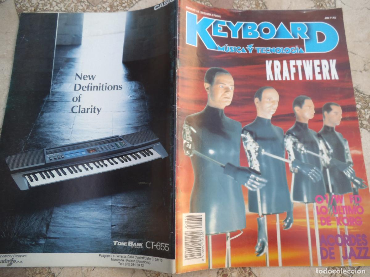 Revistas de m&uacute;sica: keyboard musica y tecnologia n&ordm; 34, kraftwerk, acordes de jazz, no lleva cd