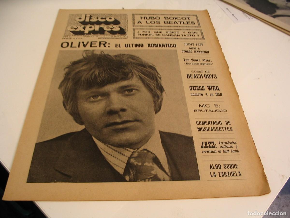 Revistas de m&uacute;sica: Revista DISCO EXPRES n&ordm; 72 de 1970 Oliver Beach Boys Simon & Garfunkel Led Zeppelin Ten years after