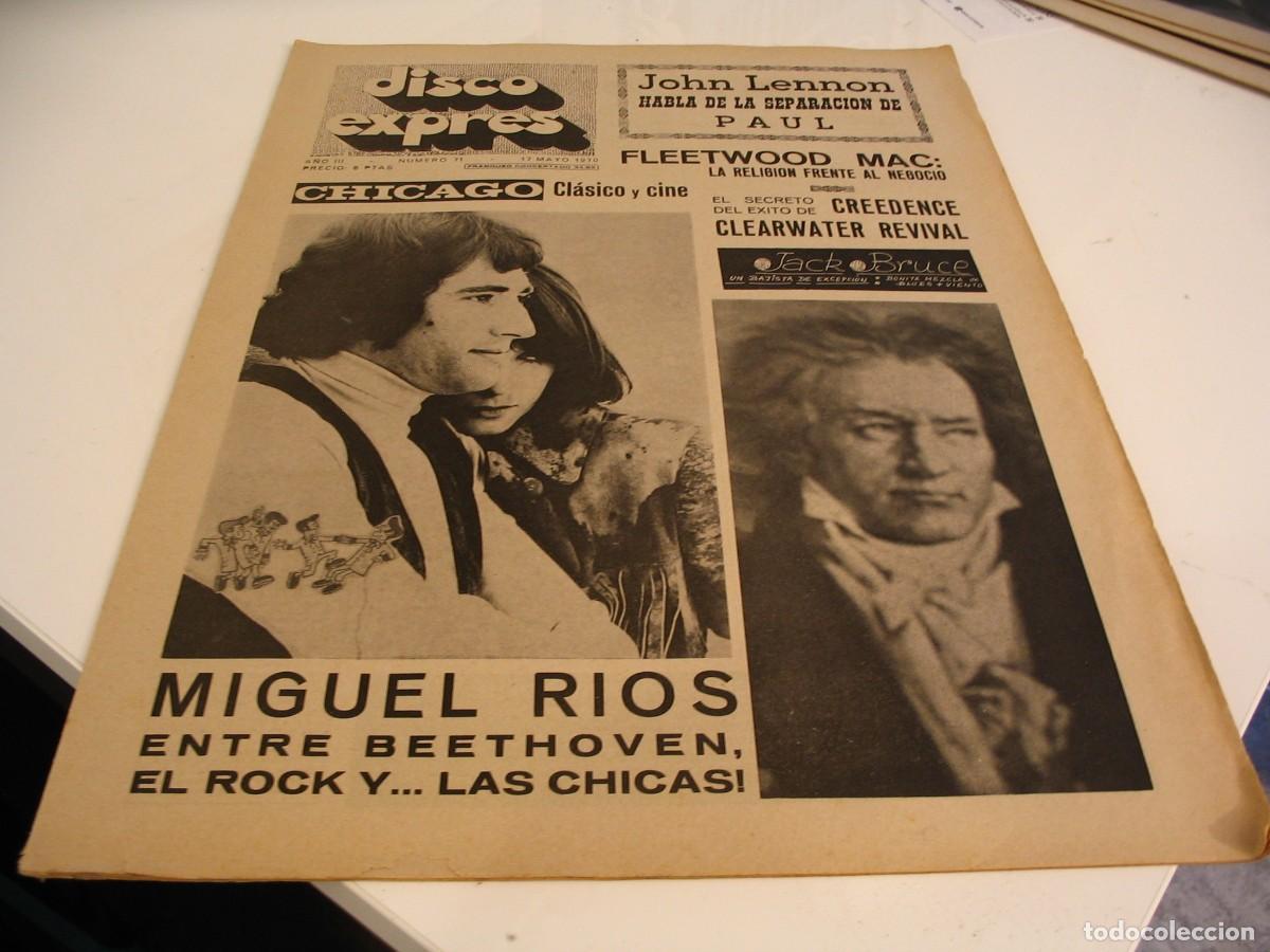 Revistas de m&uacute;sica: Revista DISCO EXPRES n&ordm; 71 de 1970 Miguel Rios Fleetwood mac Bukka White Creedence Lennon
