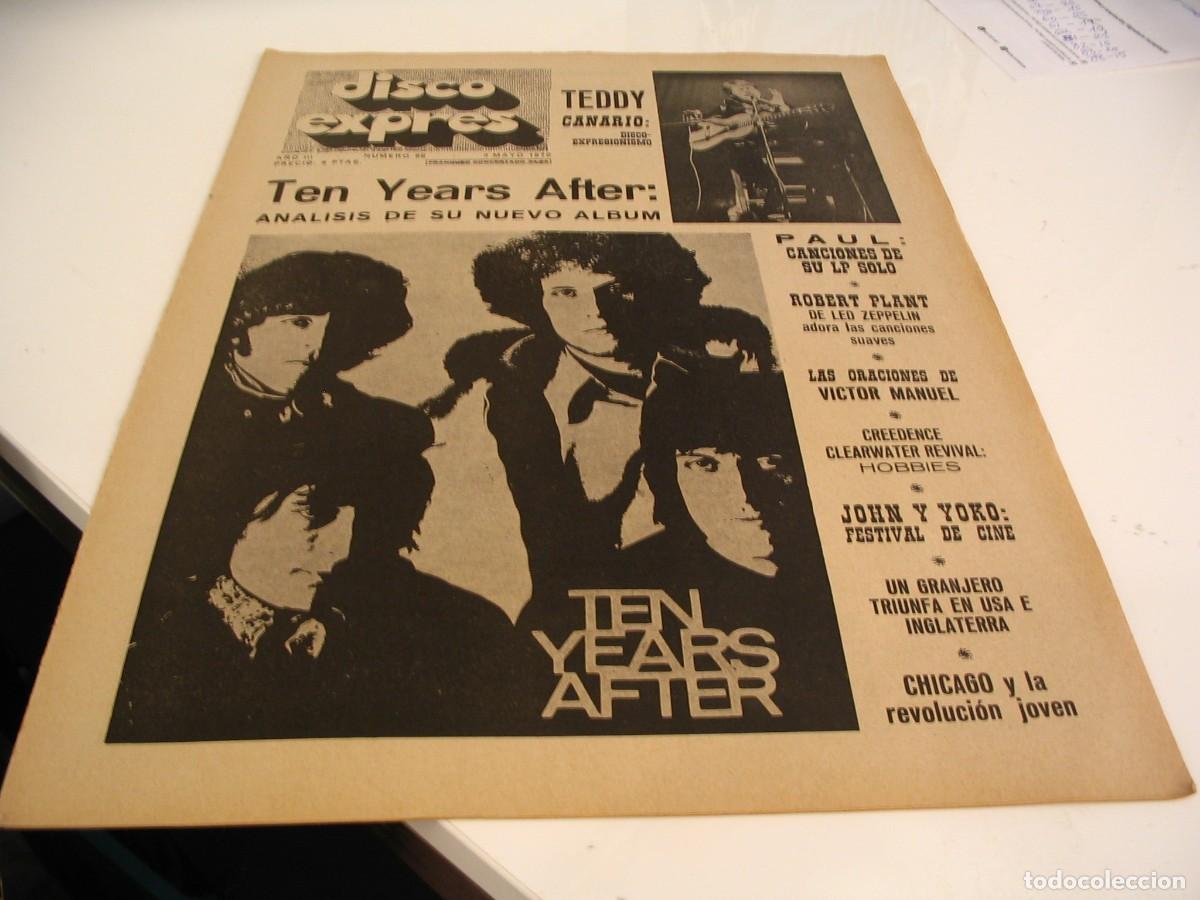 Revistas de m&uacute;sica: Revista DISCO EXPRES n&ordm; 69 de 1970 Ten Years After Canarios Brincos the DOORS Creedence John Mayall