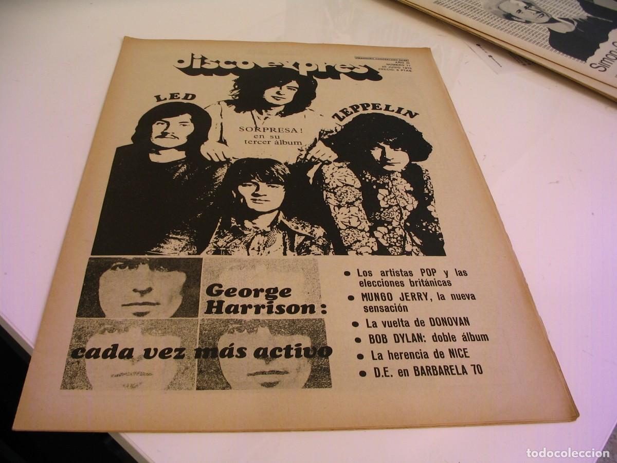 Revistas de m&uacute;sica: Revista DISCO EXPRES n&ordm; 77 de 1970 LED ZEPPELIN Evolution Lone Star Rolling Stones
