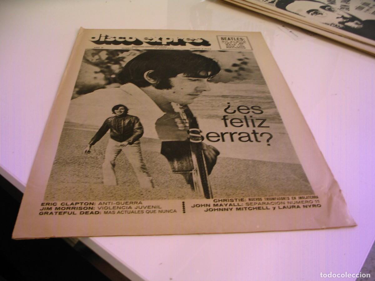 Revistas de m&uacute;sica: Revista DISCO EXPRES n&ordm; 75 de 1970 Joan Manuel Serrat Evolution DOORS Grateful dead