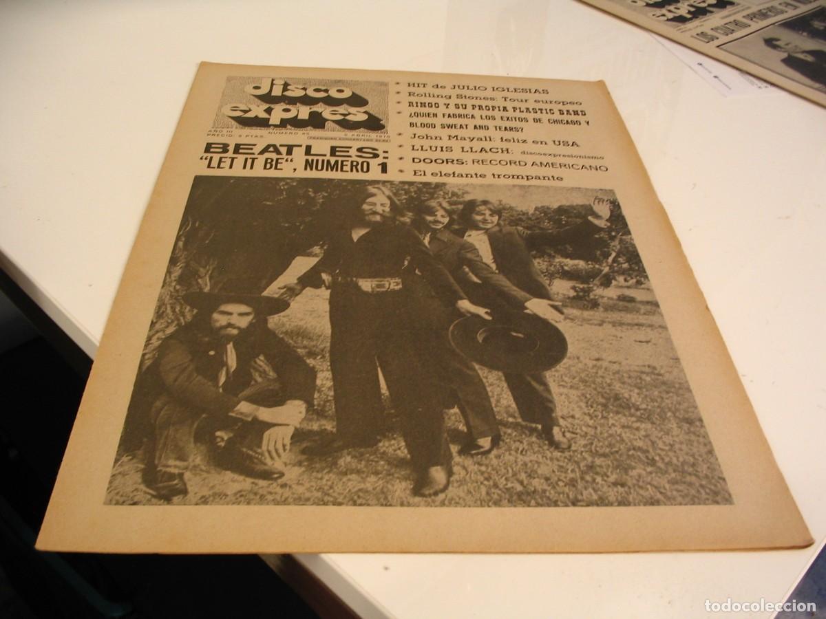Revistas de m&uacute;sica: Revista DISCO EXPRES n&ordm; 65 de 1970 BEATLES Doors John Mayall Brassens Chicago LLuis Llach