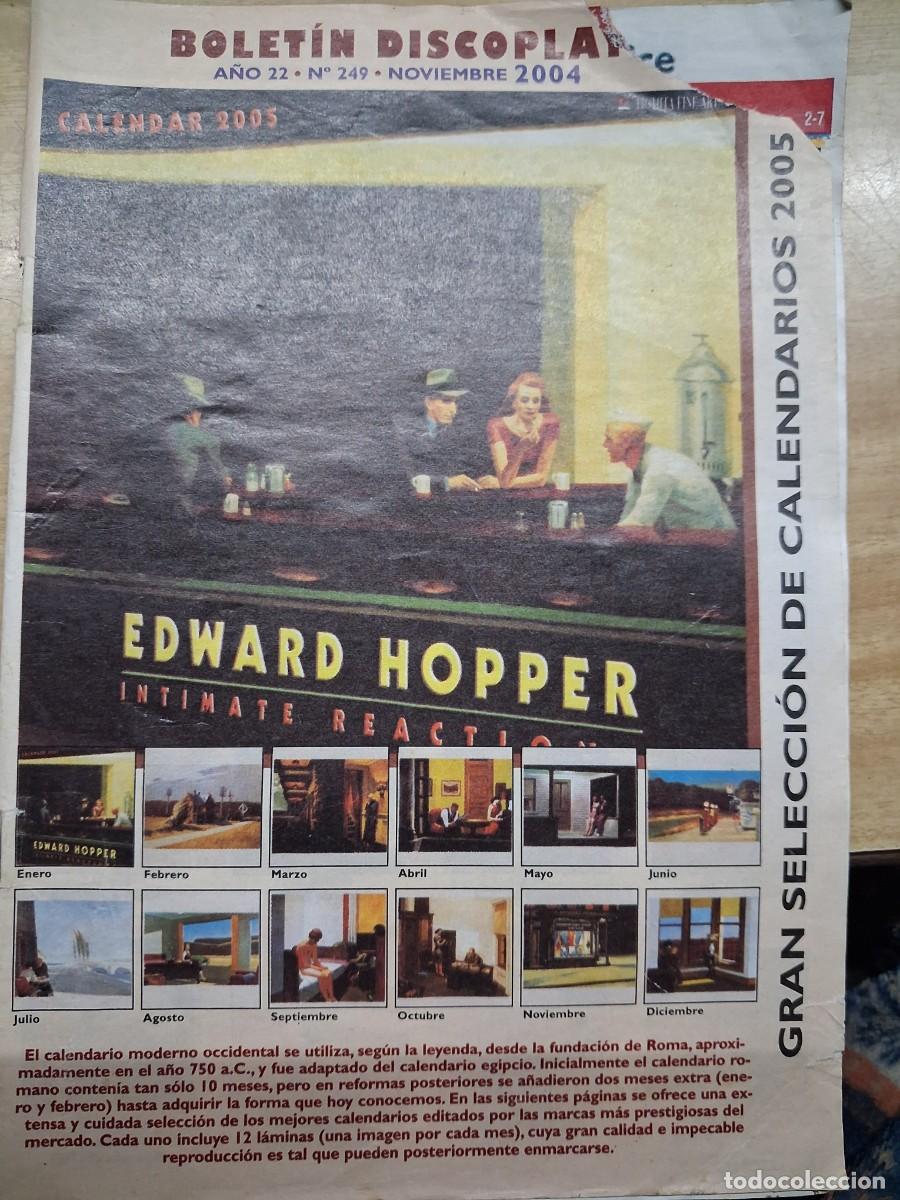 Revistas de m&uacute;sica: Discoplay - Bolet&iacute;n n&ordm; 249 - Noviembre 2004 - Hopper, calendarios, Bach completo, Antonio Gala