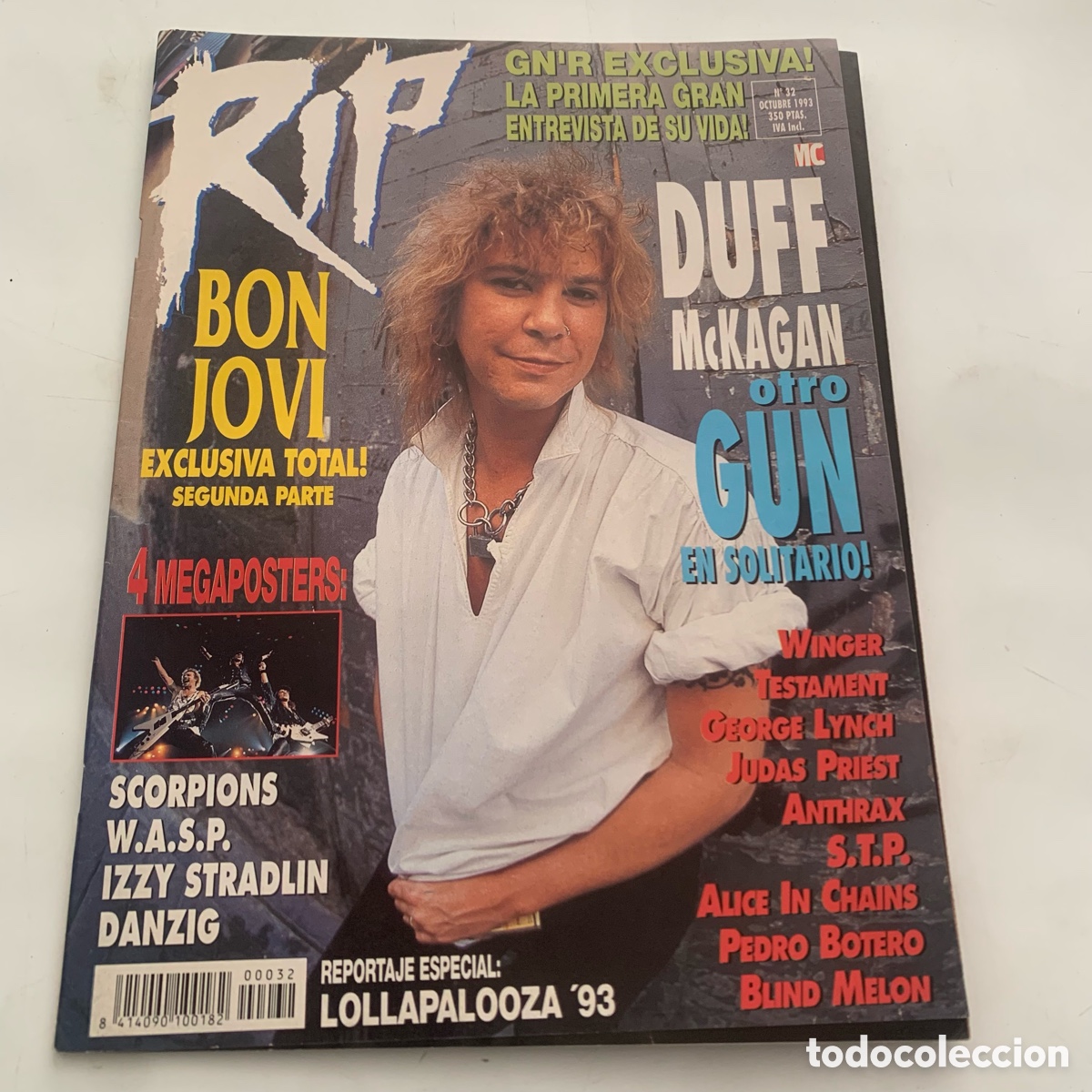 Revistas de m&uacute;sica: revista rip n&ordm; 32 bon jovi testament judas priest alice in chains duff mckagan guns n roses