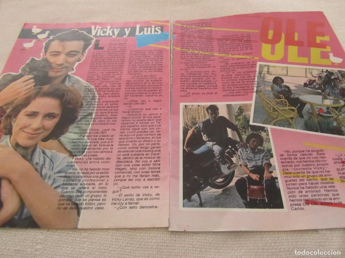 Revistas de m&uacute;sica: VICKY LARRAZ,OLE OLE,ARTICULO DE REVISTA A&Ntilde;O 1985