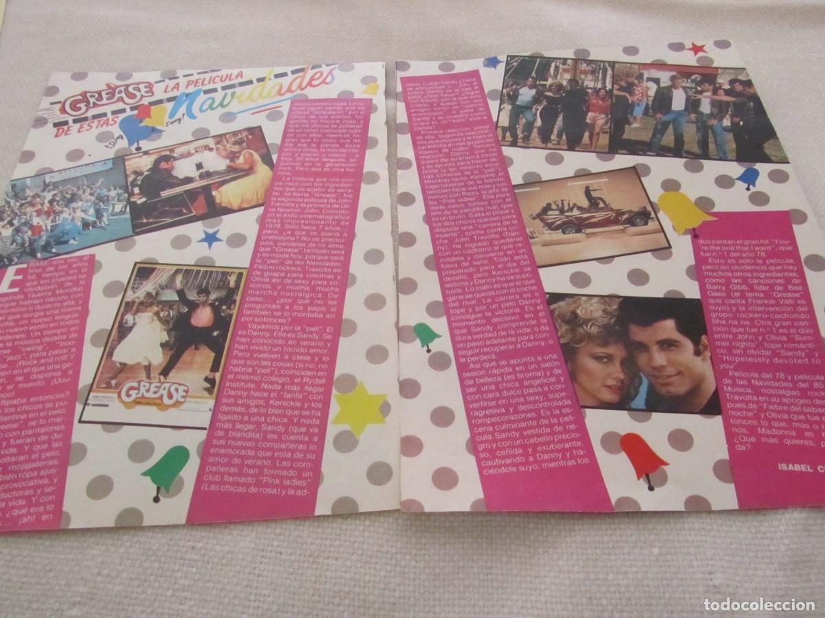 Revistas de m&uacute;sica: JOHN TRAVOLTA,GREASE, ARTICULOS DE REVISTA A&Ntilde;O 1985