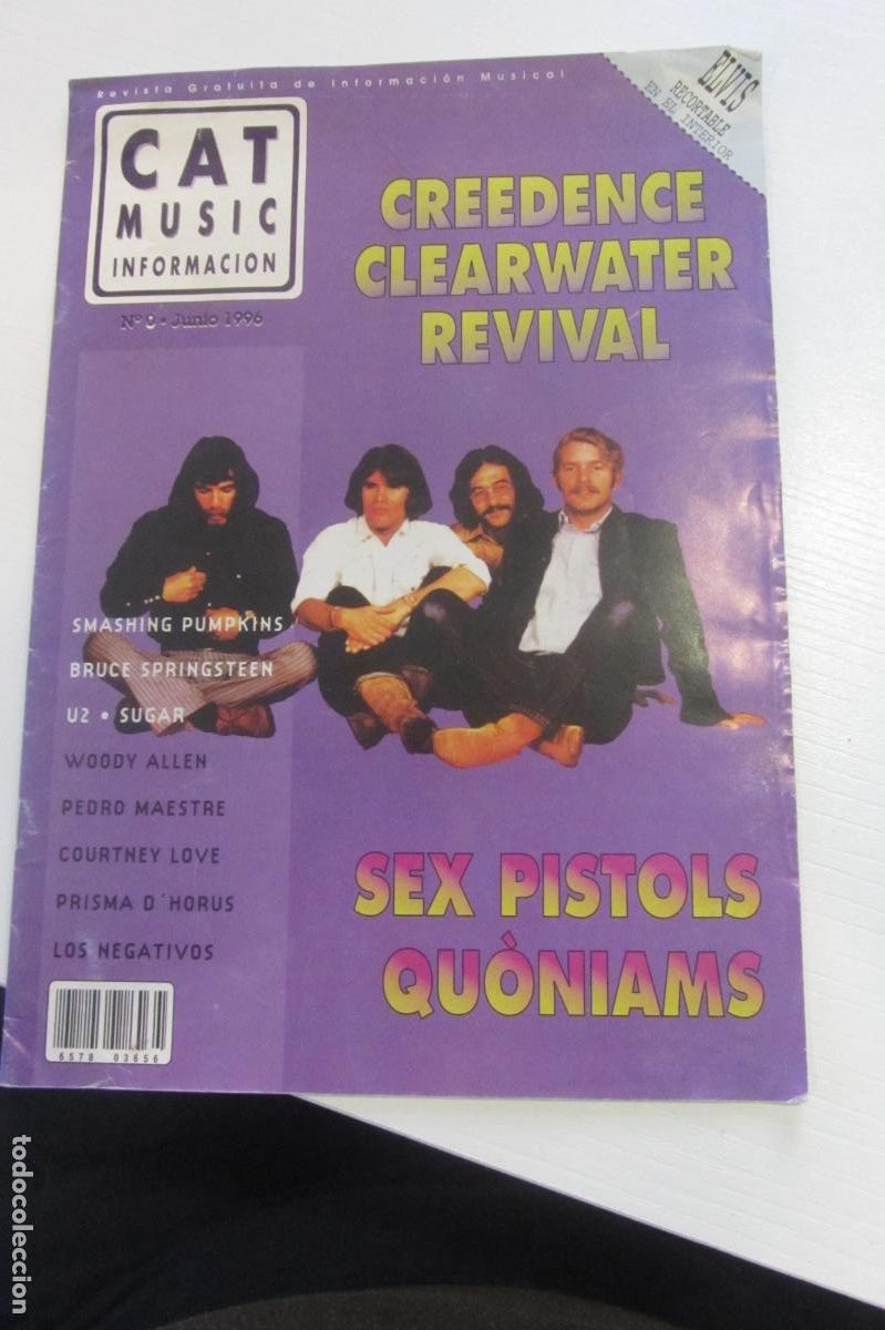 Revistas de m&uacute;sica: REVISTA CAT MUSIC INFORMACION N&ordm; 0 1996 con RECORTABLE ELVIS creedence sex pistols ARX343