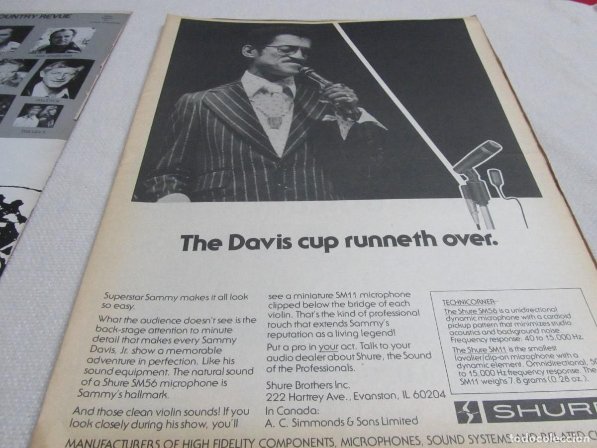 Magazines de musique: SAMMY DAVIS, ANUNCIO DE PRENSA
