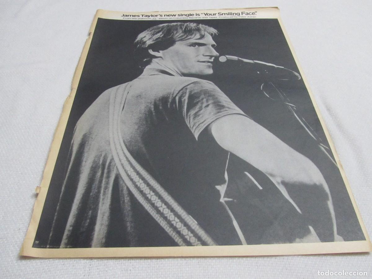 Revistas de m&uacute;sica: JAMES TAYLOR, ANUNCIO POSTER DE PRENSA