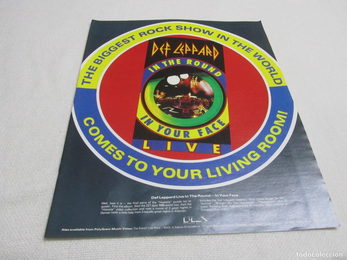 Revistas de m&uacute;sica: DEF LEPPARD, ANUNCIO POSTER DE PRENSA