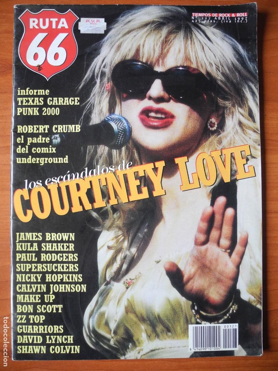 Revistas de m&uacute;sica: Ruta 66, n. 127 Courtney Love Robert Crumb, James Brown Kula Shaker, Paul Rodgers.