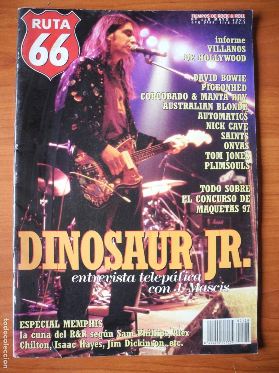 Revistas de m&uacute;sica: Ruta 66, n. 128 Dinosaur Jr. David Boeiw Pigeonhed Corcabado & Manta Ray