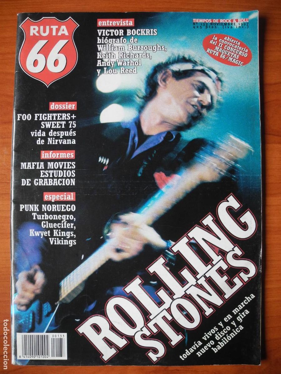 Revistas de m&uacute;sica: Ruta 66, n. 133 Rollins Stones, Punk Noruego, Turbonegro, Gluecifer, Kwyet Kings