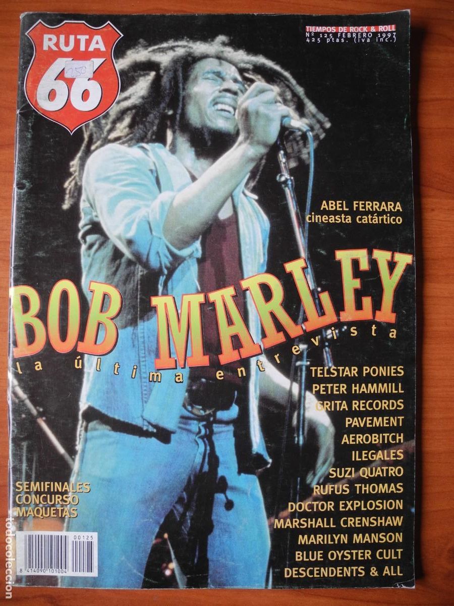 Revistas de m&uacute;sica: Ruta 66, n. 125 Bob Marley, Telstar Ponies, Peter Hammill, Grita Records, Pavement