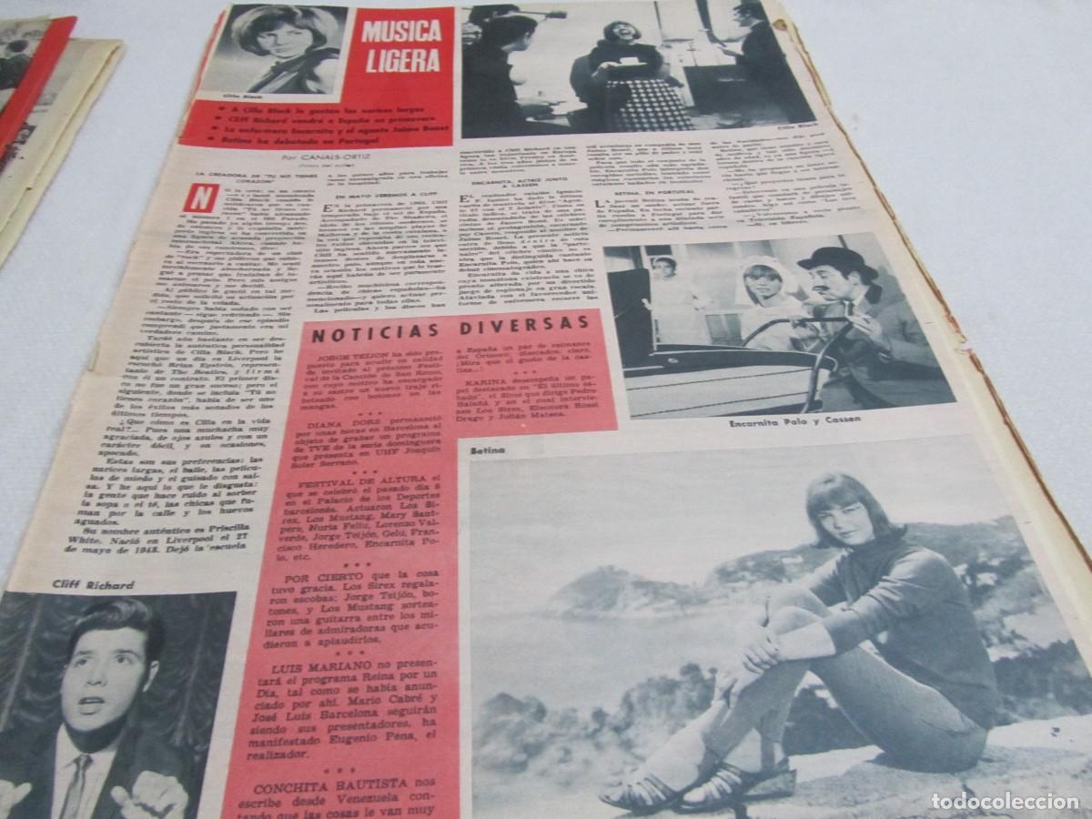 Revistas de m&uacute;sica: CLIFF RICHARD,CILLA BLACK,ENCARNITA POLO,CASSEN,BETINA,ARTICULO DE PRENSA