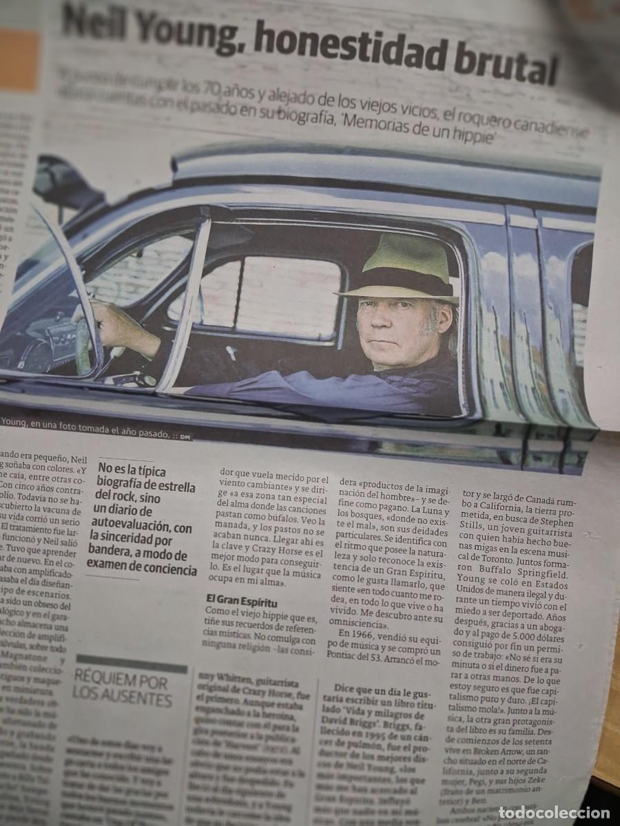 Revistas de m&uacute;sica: Neil Young - El Diario Monta&ntilde;&eacute;s 2014 - recorte art&iacute;culo completo -