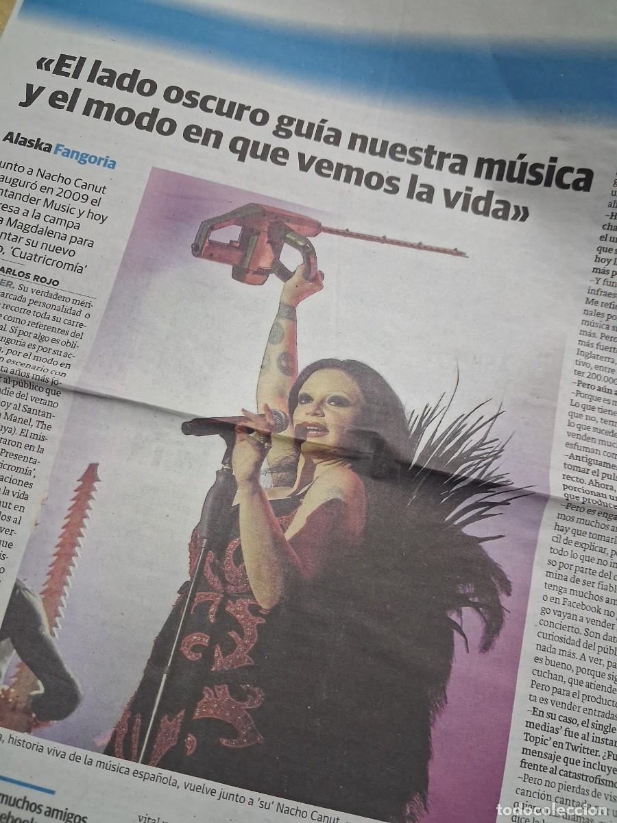 Revistas de m&uacute;sica: Alaska - El Diario Monta&ntilde;&eacute;s 2013 - recorte art&iacute;culo completo - Ex Fangoria Pegamoides Dinarama