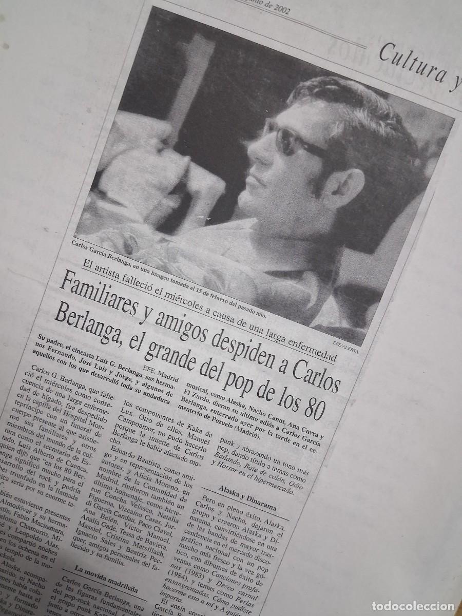 Revistas de m&uacute;sica: Carlos Berlanga - Reproducci&oacute;n del art&iacute;culo El grande del pop d ls 80&acute;s 2002- Ex Pegamoides Dinarama