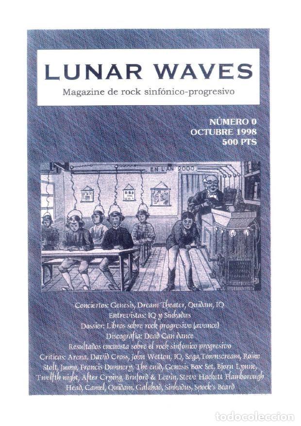 Revistas de m&uacute;sica: LUNAR WAVES Magazine de rock sinfonico-progresivo LOTE: 7 revistas N&ordm;s 0 al 6 (1998-2000)