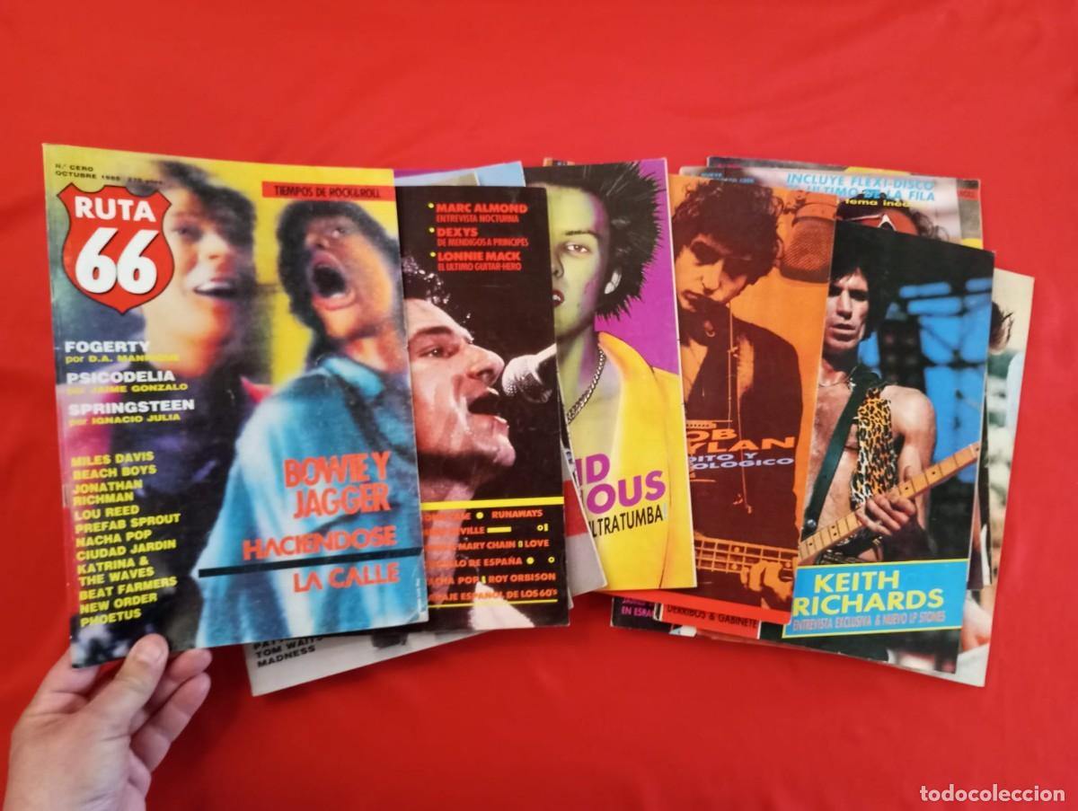 Revistas de m&uacute;sica: RUTA 66. DEL N&ordm; 0 AL 11 INCLUSIVE. A&Ntilde;OS: 1985 - 86. PRIMEROS N&Uacute;MEROS. LOTE &Uacute;NICO EN VENTA.