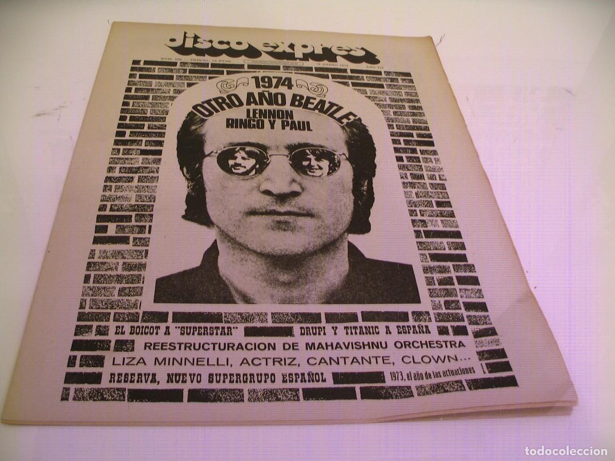 Revistas de m&uacute;sica: REVISTA DISCO EXPRES N&ordm; 258 JOHN LENNON Beatles LIZA MINNELLI Alice Cooper David BOWIE