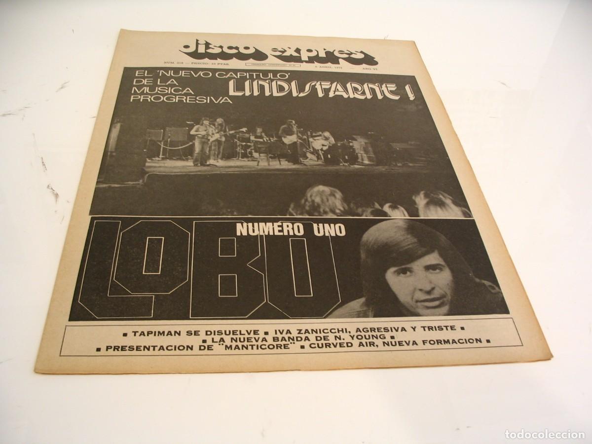 Revistas de m&uacute;sica: REVISTA DISCO EXPRES N&ordm; 218 Lindisfarne LOBO RY COODER Iva Zanicchi Solera