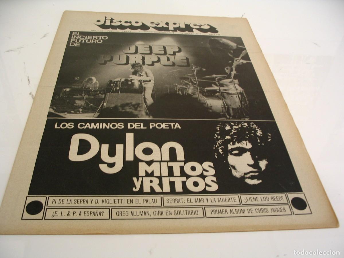 Revistas de m&uacute;sica: REVISTA DISCO EXPRES N&ordm; 268 DEEP PURPLE BOB DYLAN Golden earring Procol Harum Serrat