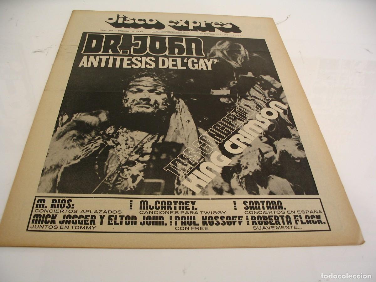 Revistas de m&uacute;sica: REVISTA DISCO EXPRES N&ordm; 250 Dr JOHN King Crimson Miguel R&iacute;os Roberta Flack Alphonze Mouzon