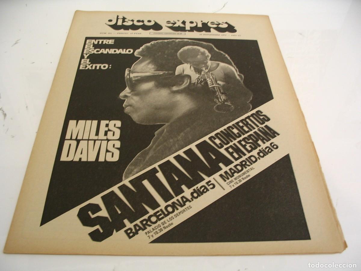 Revistas de m&uacute;sica: REVISTA DISCO EXPRES N&ordm; 251 MILES DAVIS Santana Sarah Vaugham Rosa Le&oacute;n Roberta Flack