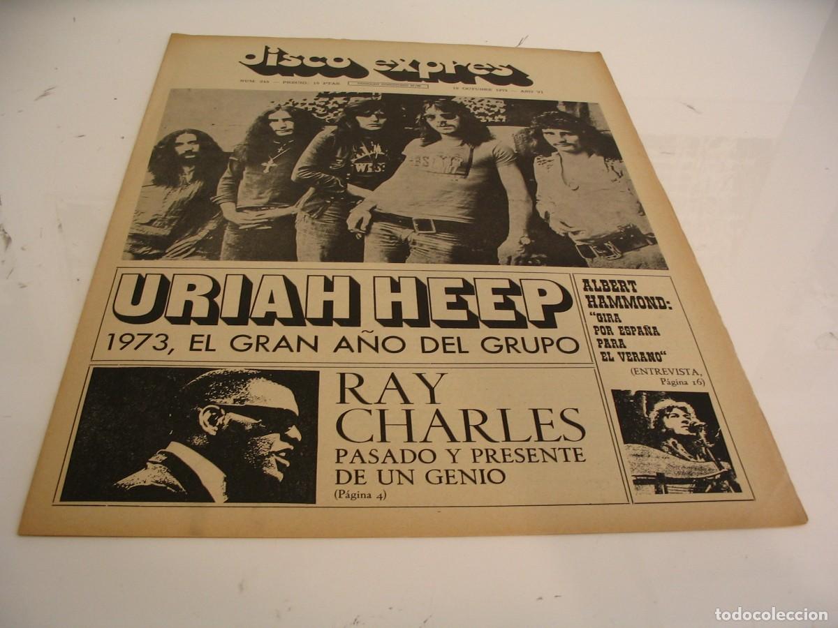Revistas de m&uacute;sica: REVISTA DISCO EXPRES N&ordm; 245 URIAH HEEP Ray Charles Deep Purple Demis Roussos Albert Hammond